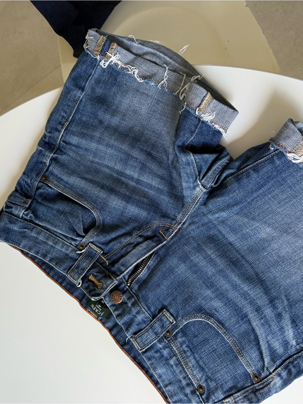 Dark Blue Women's J. Crew Rolled-Hem Denim Jeans